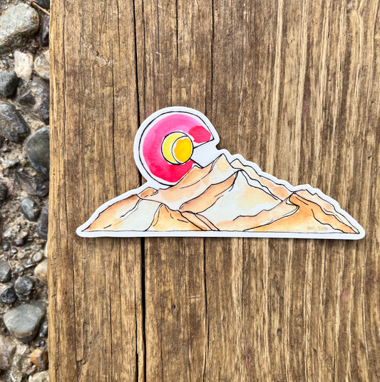 Colorado Mountain Moon Sticker