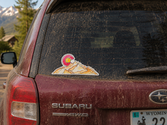 Colorado Mountain Moon Sticker