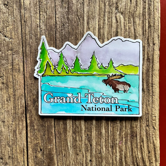 Grand Teton Moose Sticker