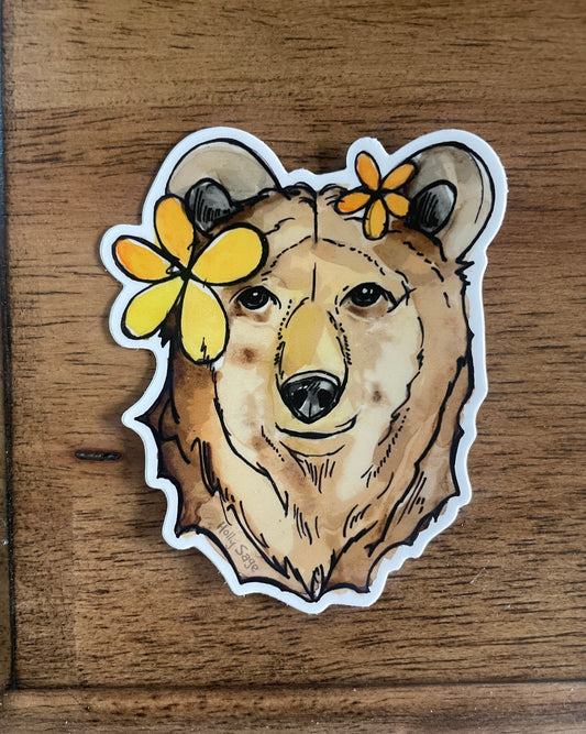 Flower Bear Sticker