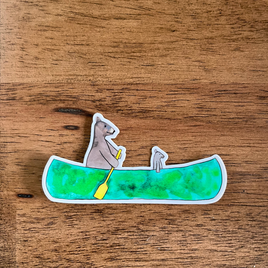 Canoe Bears Sticker