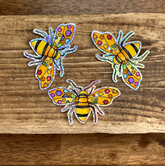 Bee Kind Glitter Sticker