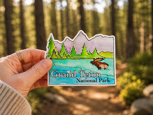 Grand Teton Moose Sticker