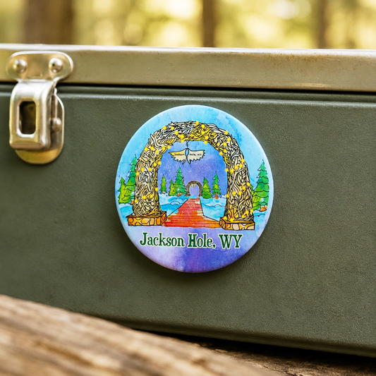 Winter Town Square Magnet