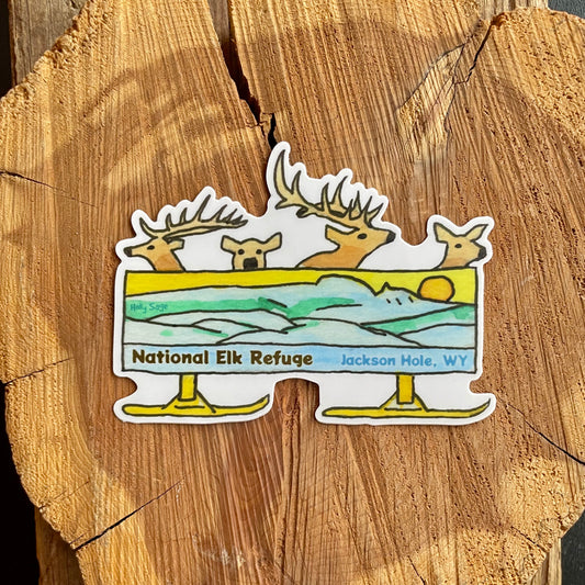 National Elk Refuge Sleigh Ride Sticker