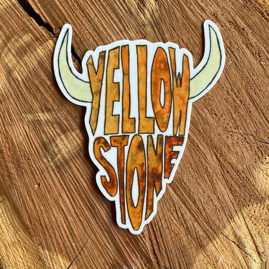 Yellowstone Bison Head Sticker
