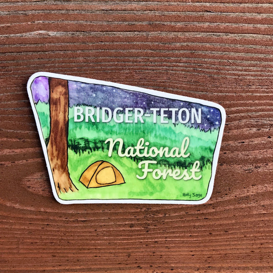 Bridger-Teton National Forest sign sticker