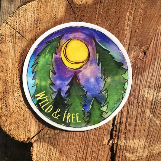 Wild & Free Sticker