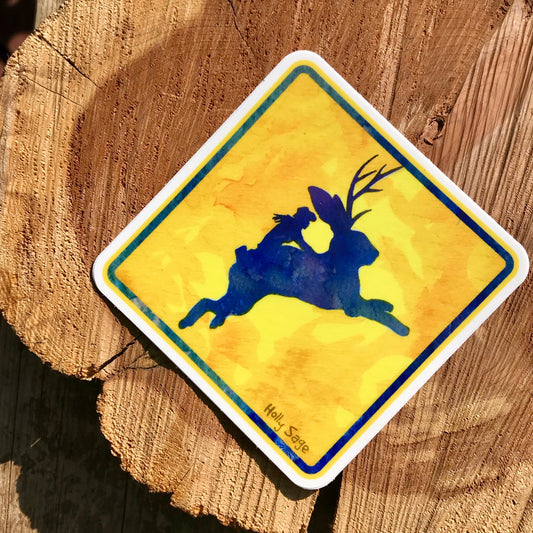 Wild Western Jackalope Sticker