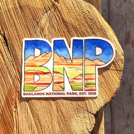 Badlands National Park Abbreviation Sticker