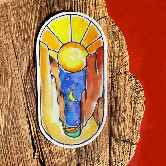 Canyon Day and Night Sticker