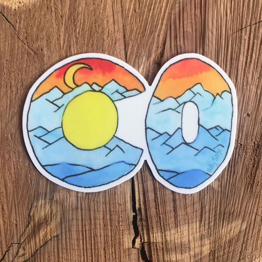 Rocky Mountains in the Colorado abbreviation CO sticker