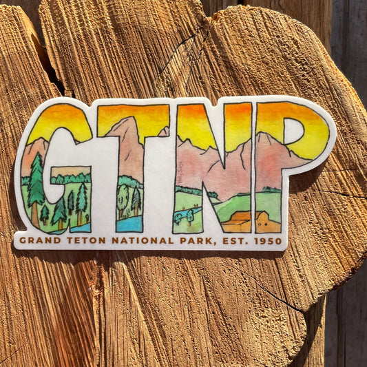 GTNP - Grand Teton Abbreviation Sticker