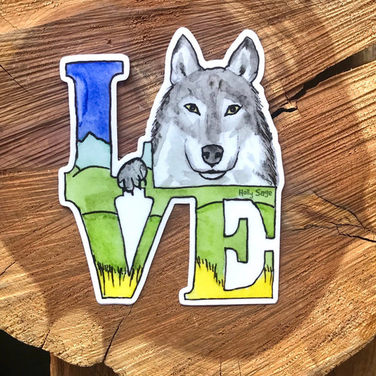 Wolf Love Vinyl Sticker