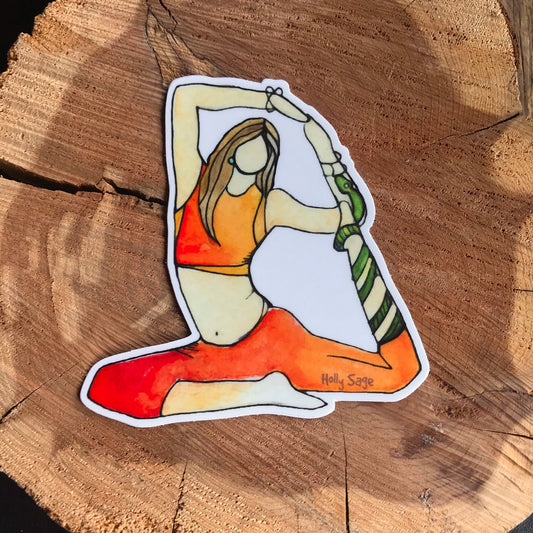 Serpent goddess Yoga sticker