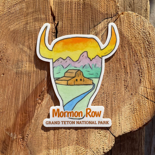 Mormon Row Bison Head Sticker