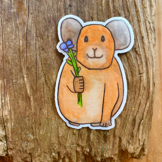 Pika Flowers Sticker