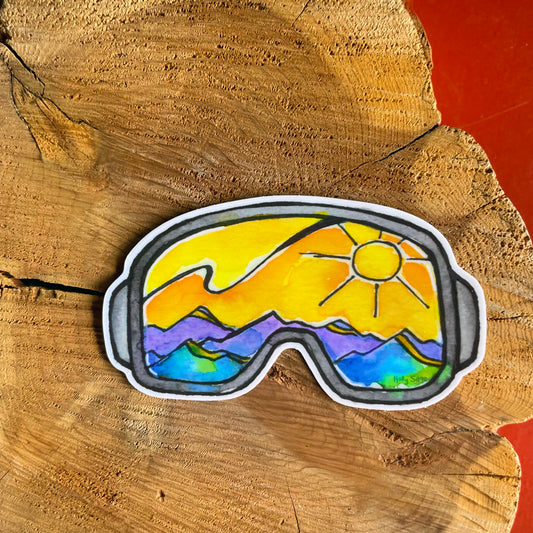 Ski Goggle Mountains Sticker