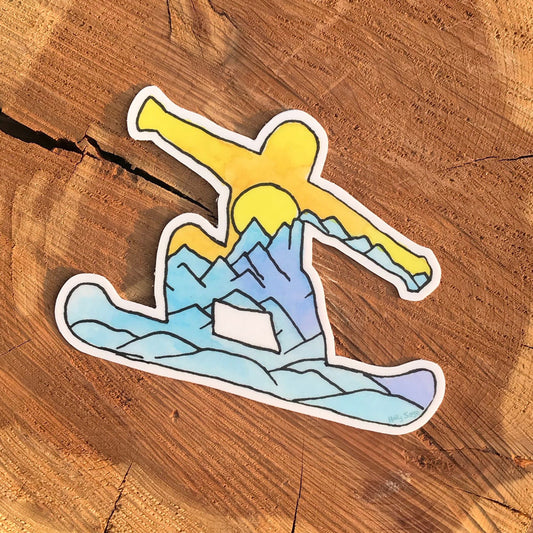 Snowboarder Silhouette Sticker