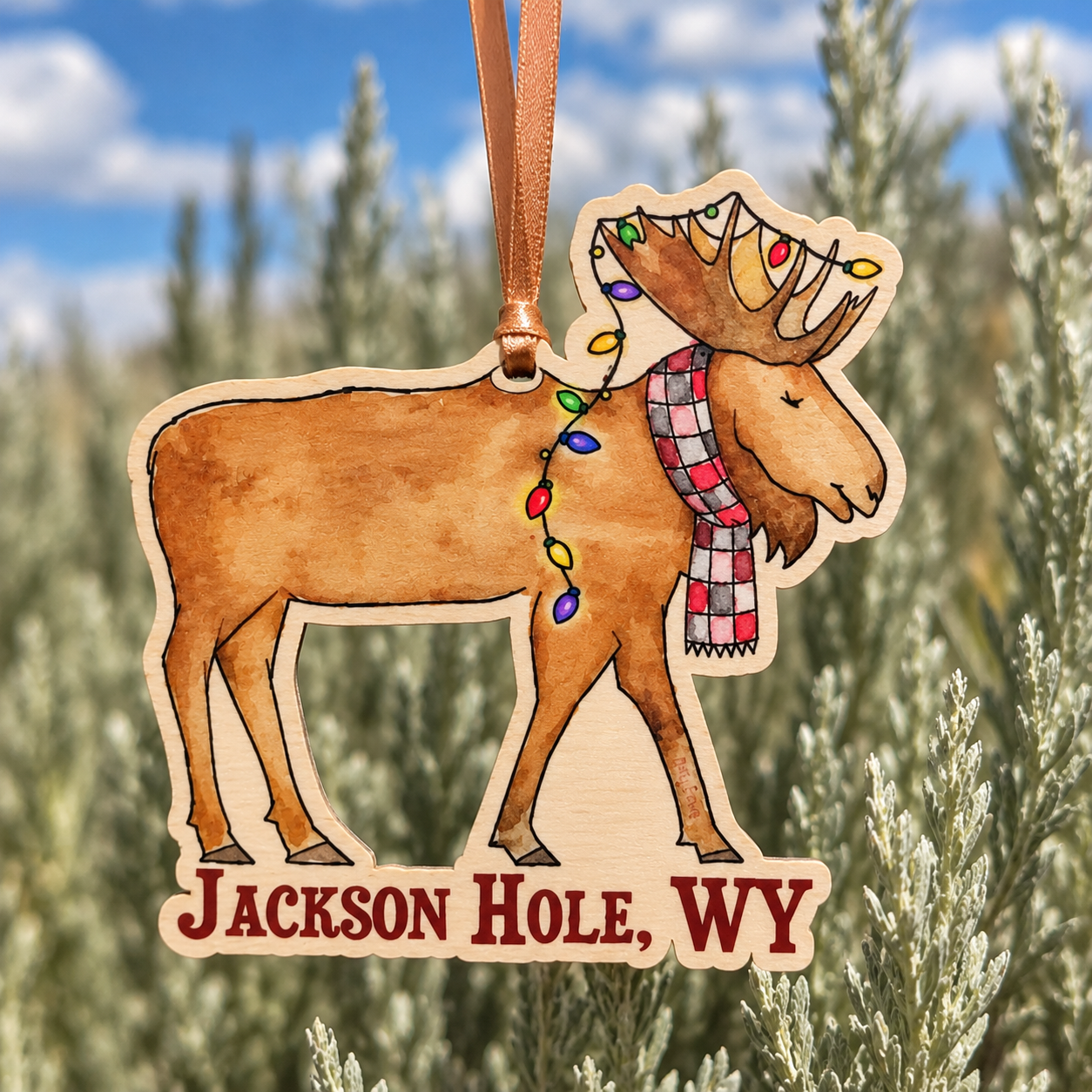 Light Up Moose Ornament