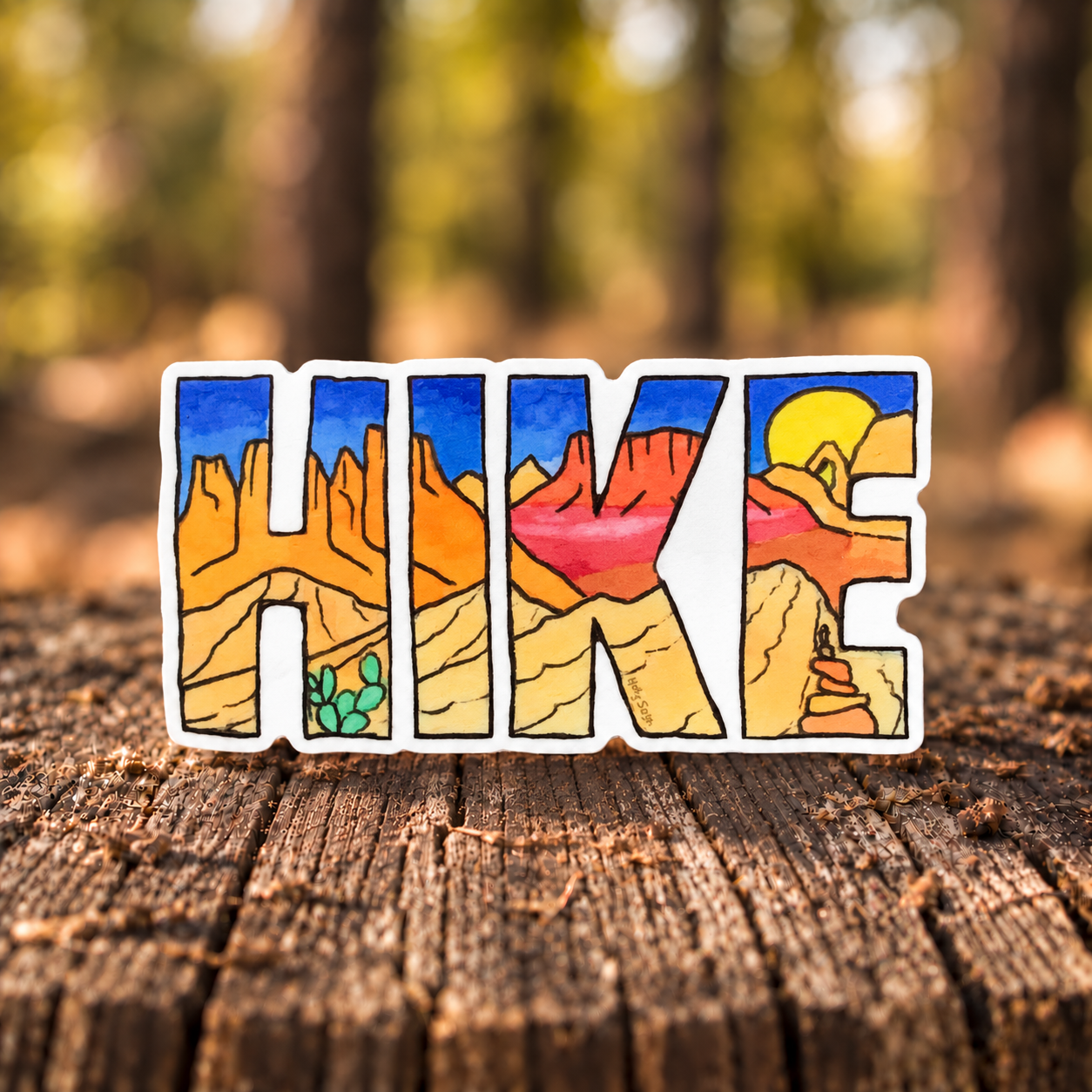 Desert Hike Sticker