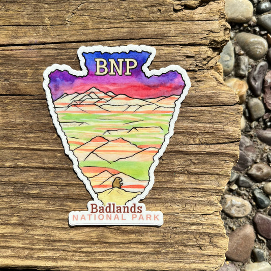 Badlands National Park Arrowhead Sticker