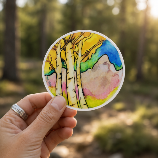 Autumn Aspens Sticker