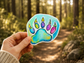 Bear Paw Print Sticker