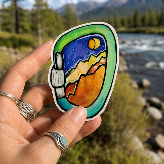 Carabiner Mountains Sticker