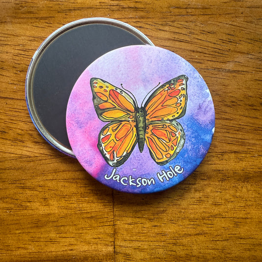 Orange Butterfly Jackson Hole Magnet