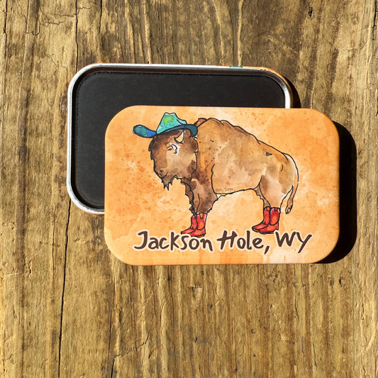 Cowboy Bison Magnet Jackson Hole, WY