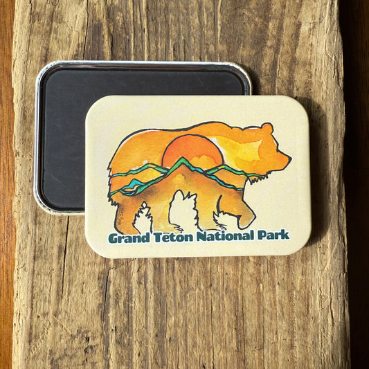 Sunrise Bear Grand Teton National Park Magnet