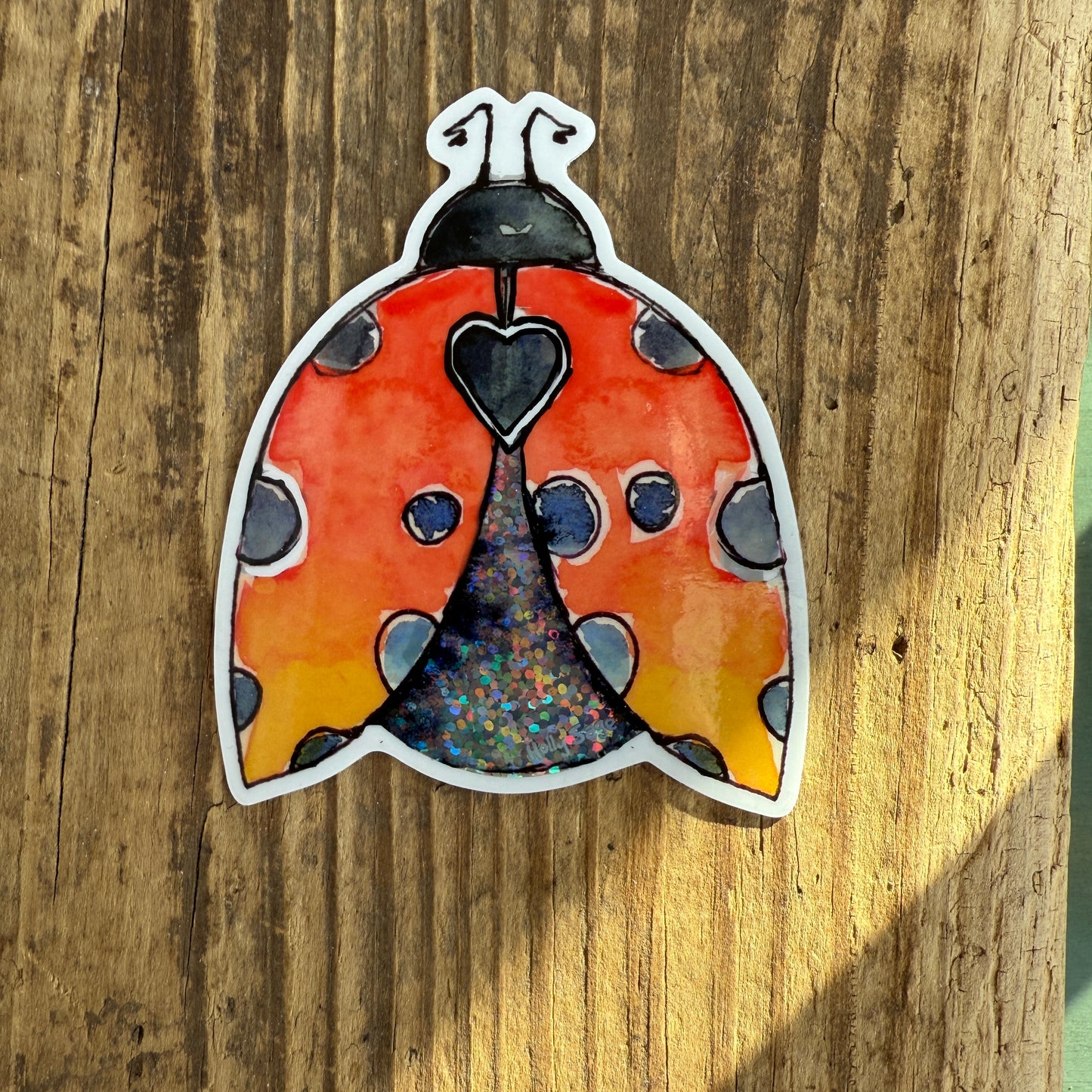 Ladybug Glitter Sticker