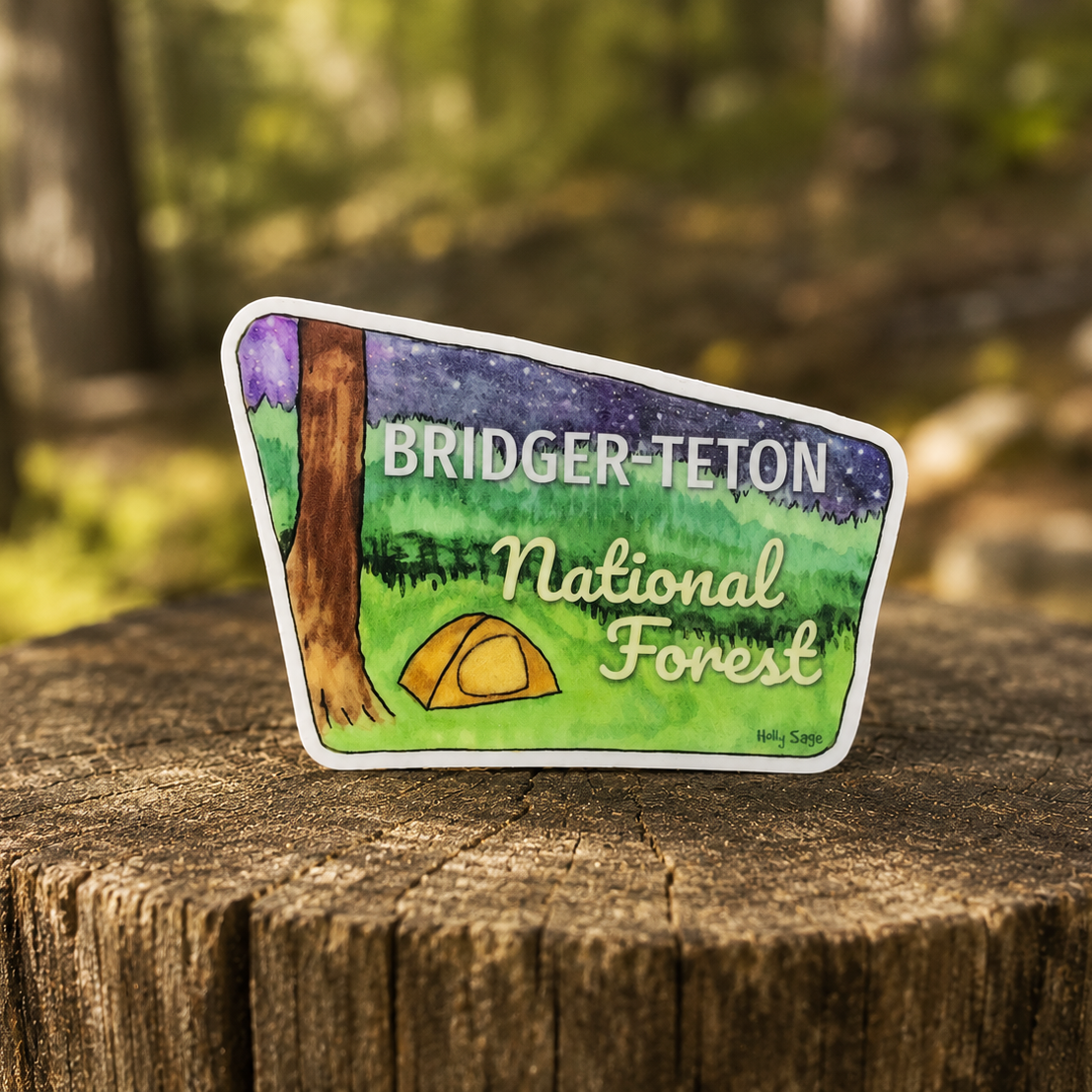Bridger-Teton National Forest Sign Sticker
