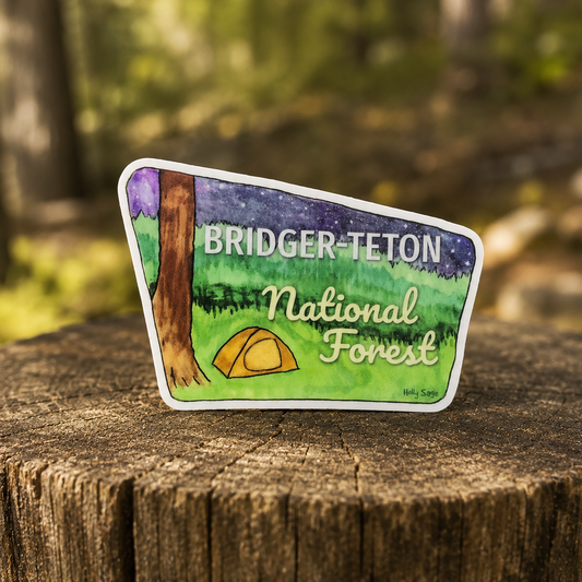 Bridger-Teton National Forest Sign Sticker