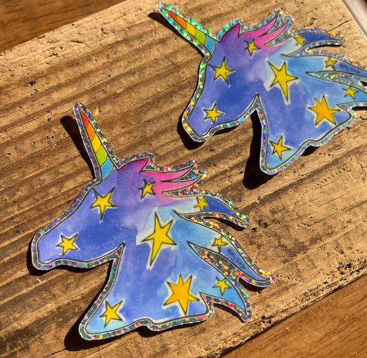 Unicorn Magic Glitter Sticker