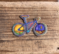 Scenic Bike Glitter Sticker