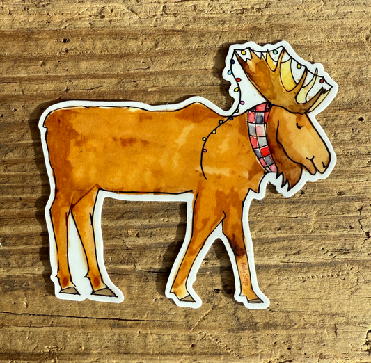 Light Up Moose Sticker