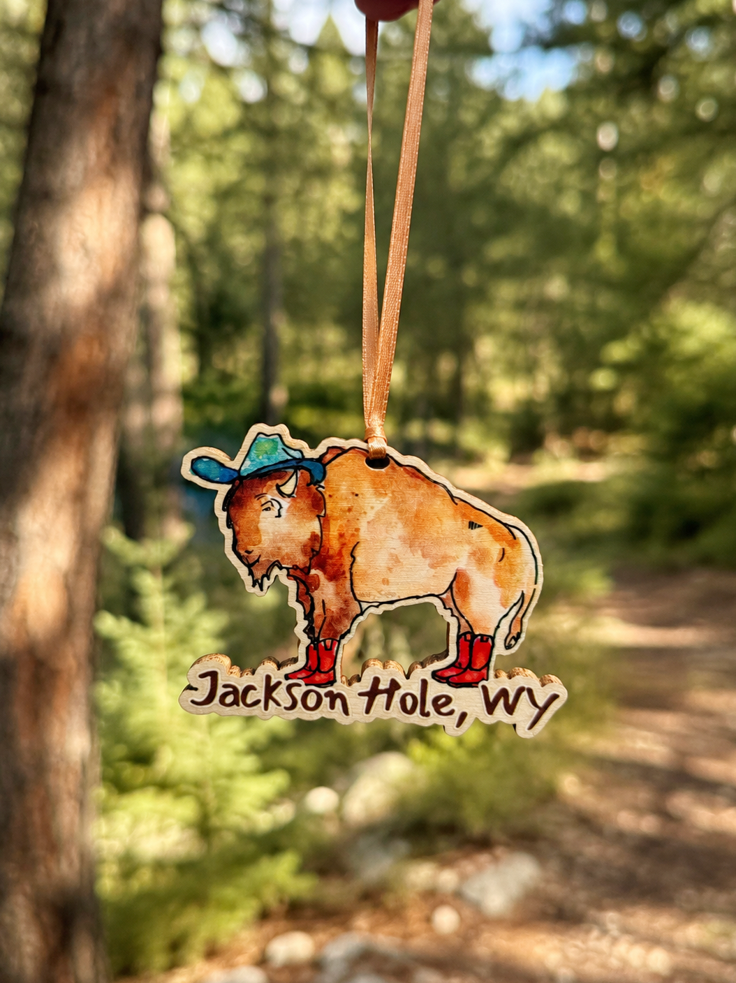 Bison in Boots Ornament