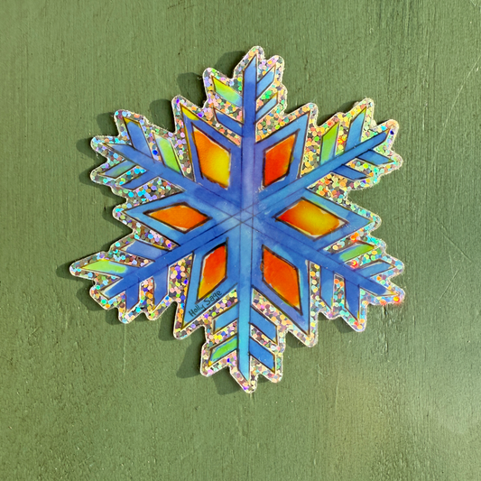 Glitter Snowflake Sticker