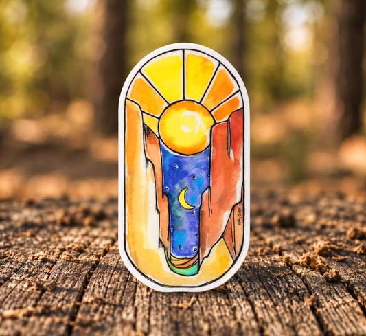 Canyon Day and Night Sticker