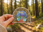 Merry Winter Town Square Sticker