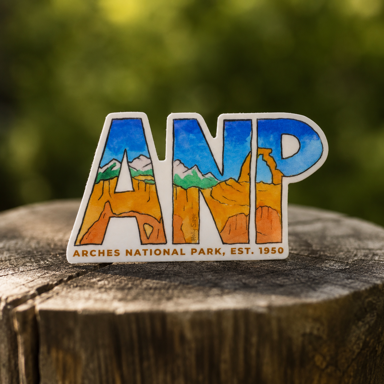 Arches National Park Abbreviation Sticker