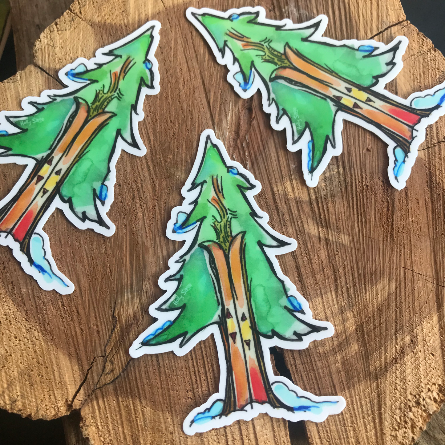 Ski Tree Sticker