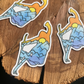 Skier Silhouette Sticker
