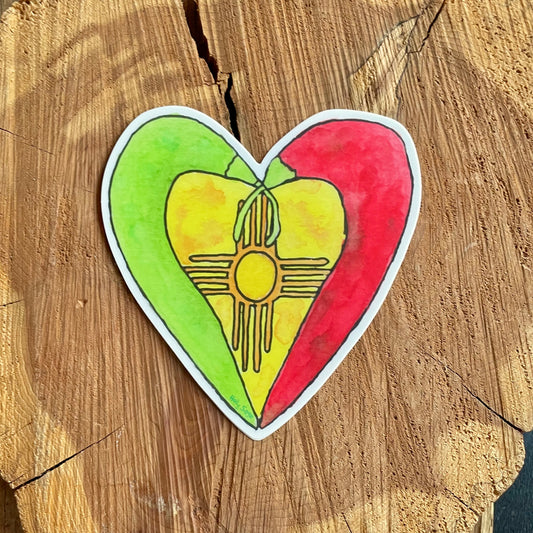 Chili Pepper Heart Sticker