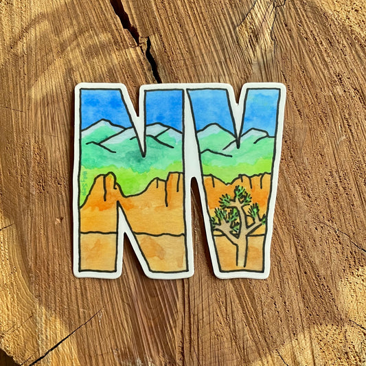 NV - Nevada Abbreviation Sticker