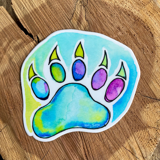 Bear Paw Print Sticker