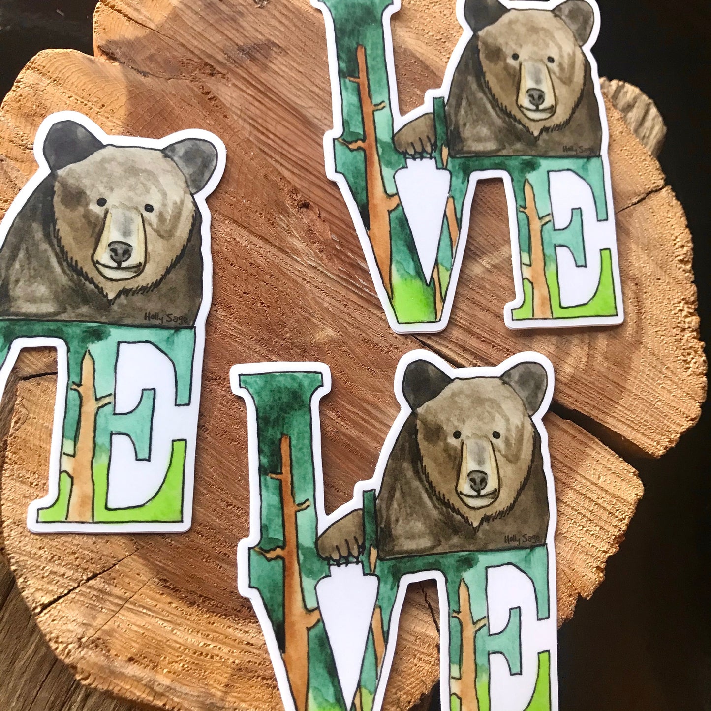 Black Bear Love Sticker