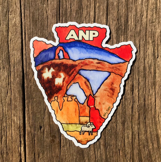 Arches National Park arrowhead sticker
